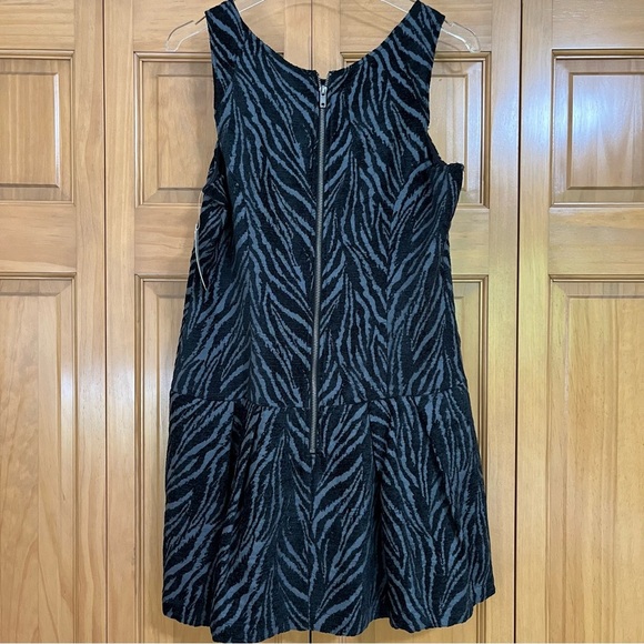 Free People Zebra Jumper Dress Tunic Black Gray Sleeveless Size 10 NWT - Picture 6 of 10